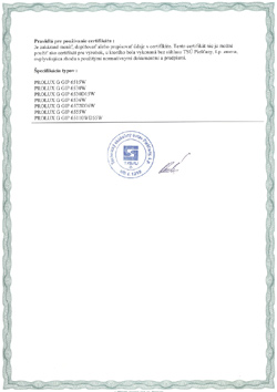 Certifikát ES 111299001 - druhá strana
