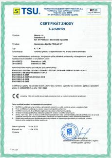Certifikát K/Z/M LVD EMC [PDF]