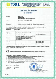Certifikát WA RED [PDF]